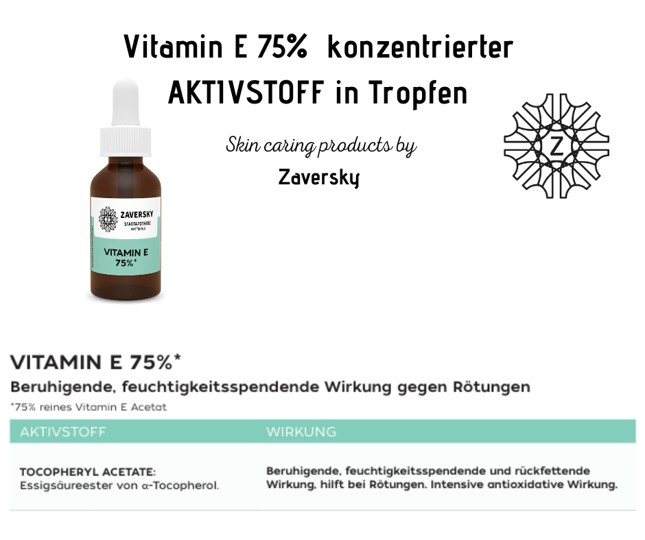 Vitamin E 75% konzentrierter AKTIVSTOFF in Tropfen CareZ - Kosmetika - Apotheke Zaversky