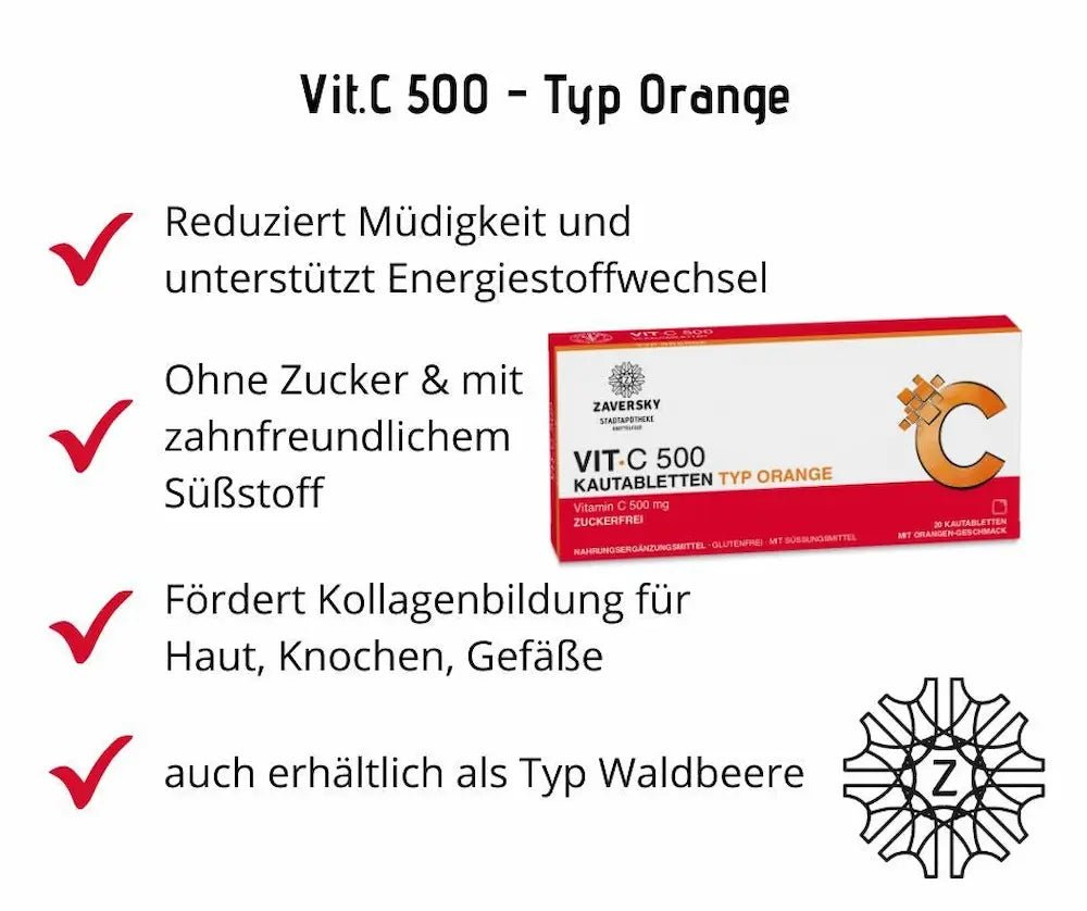 VIT•C 500 - Typ Waldbeere - Nahrungsergänzung - Apotheke Zaversky