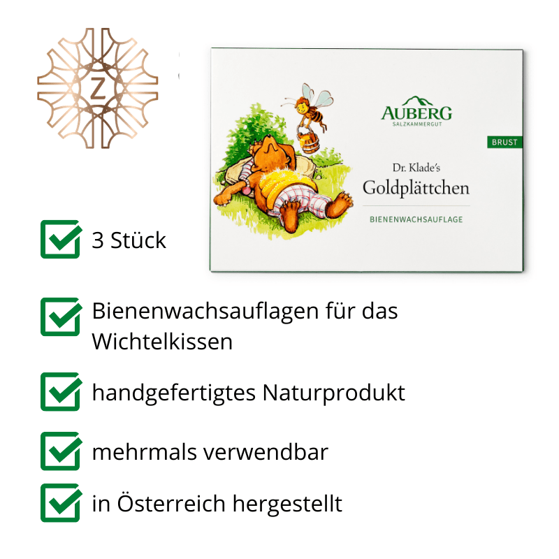 Goldplättchen - Bienenwachsauflagen für das Wichtelkissen - Hausapotheke - Apotheke Zaversky