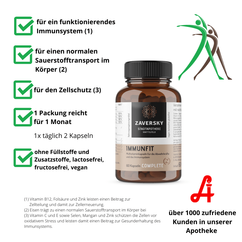 Immunfit - für die Abwehrkräfte und das Immunsystem - Nahrungsergänzung - Apotheke Zaversky