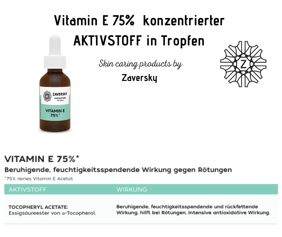 Vitamin E 75% konzentrierter AKTIVSTOFF in Tropfen CareZ bei Apotheke Zaversky