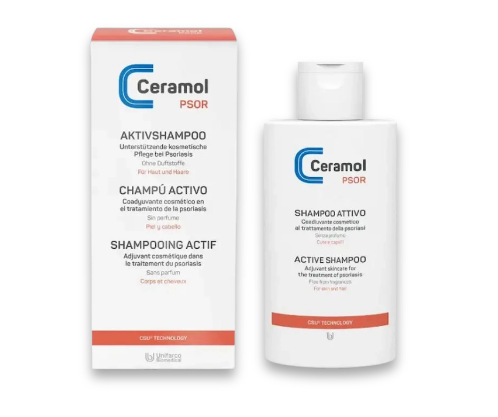 Aktivshampoo von Ceramol PSOR - Duschshampoo für Körper und Kopfhaut bei Psoriaris