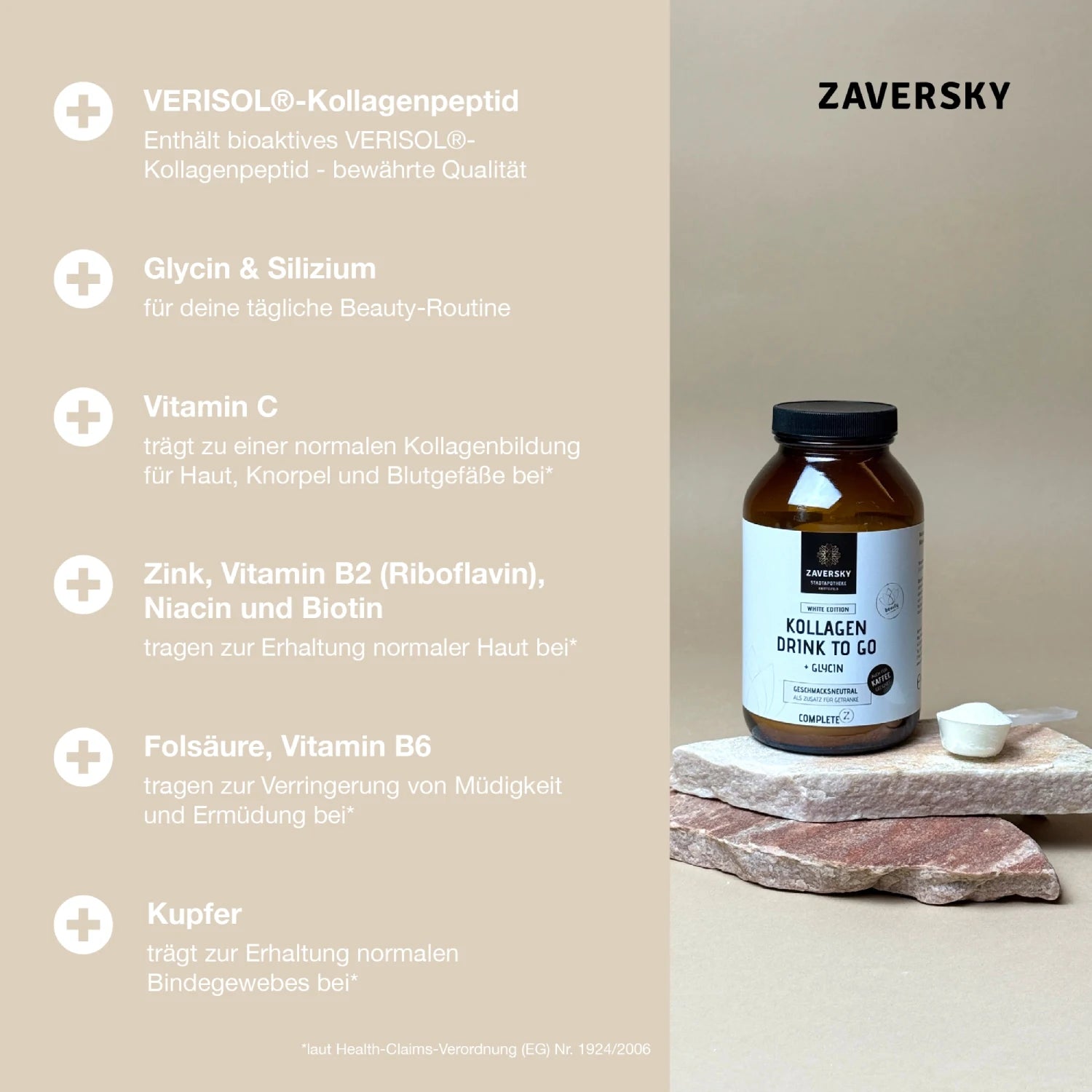 Kollagen Drink to Go "White Edition" (52 Portionen, geschmacksneutral) bei Apotheke Zaversky