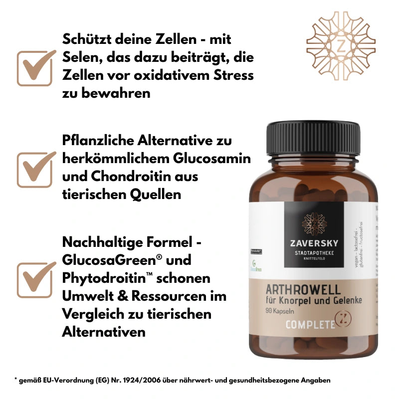 Arthrowell - Vegane Formel mit Vitamin C für Knorpel & Gelenke bei Apotheke Zaversky