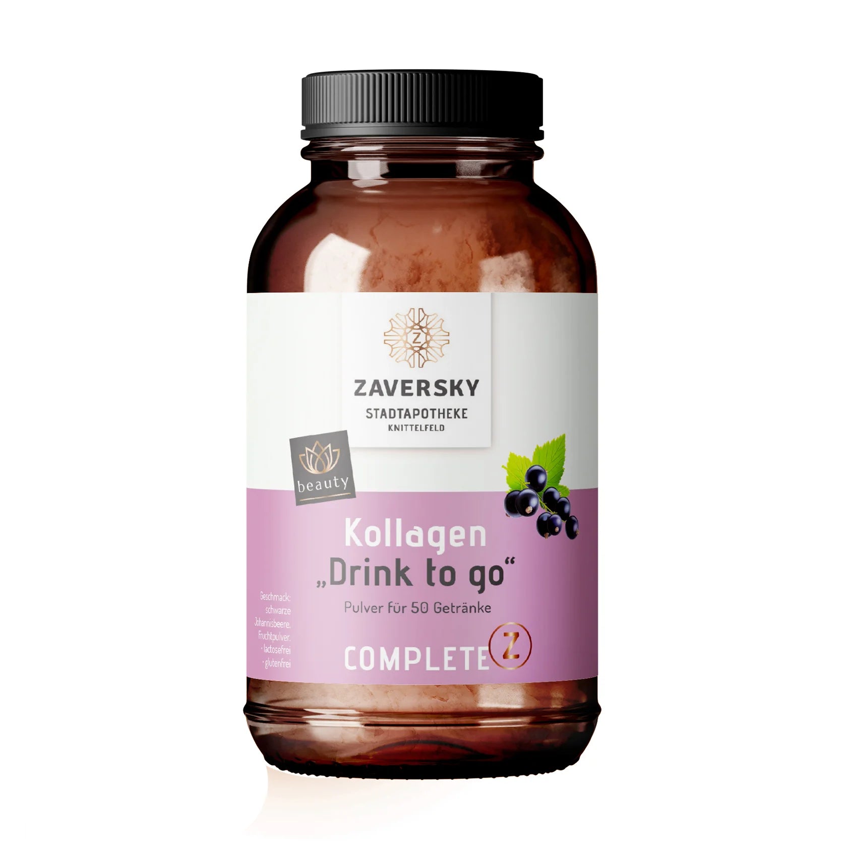 Kollagen "Drink to Go" mit Johannisbeerfruchtpulver bei Apotheke Zaversky