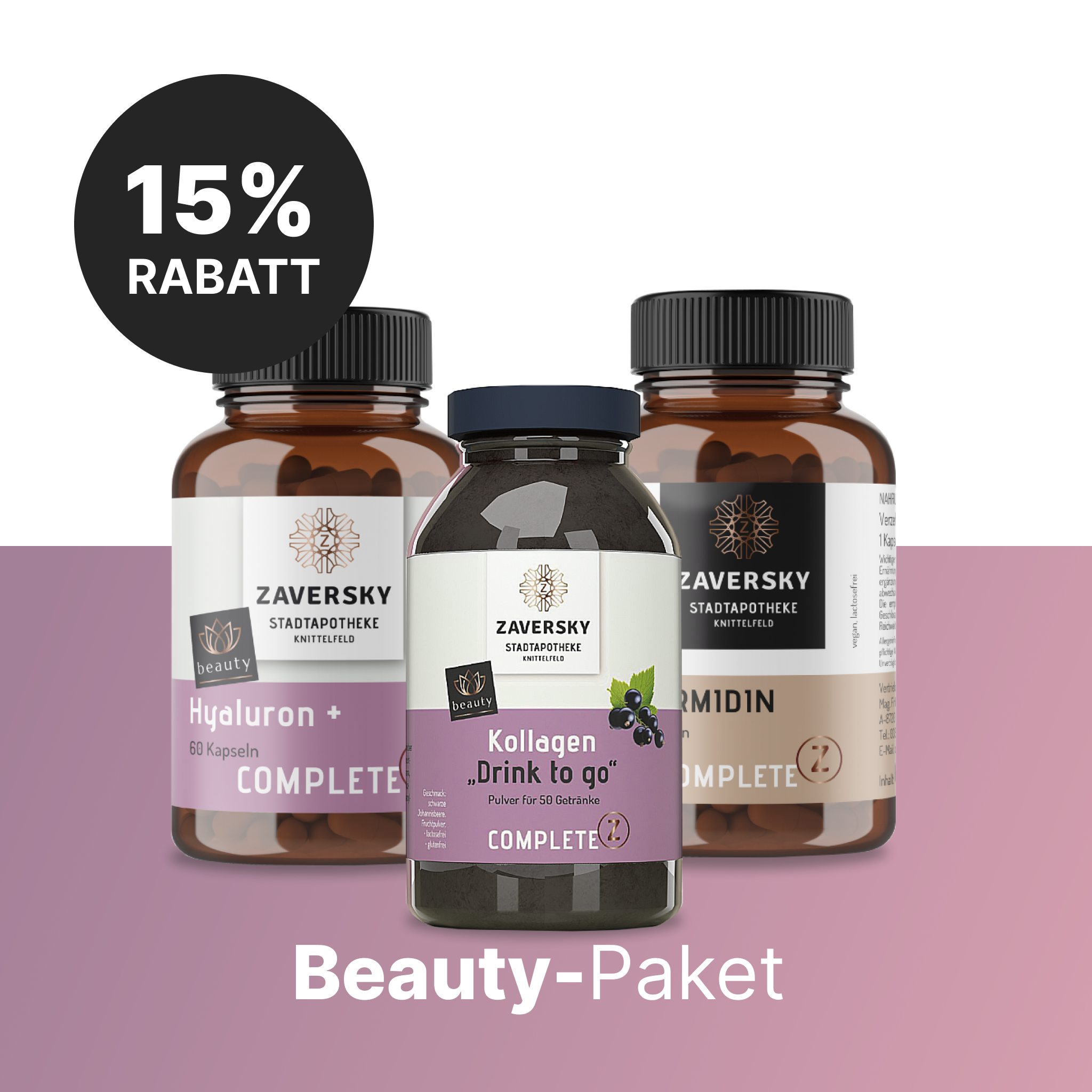 Beauty Paket- Kollagen, Hyaluron, Spermidin bei Apotheke Zaversky
