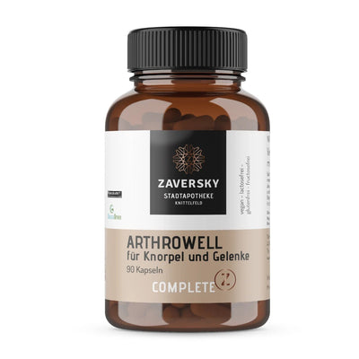 Arthrowell – Vegane Gelenk - Kapseln mit Glucosamin, Chondroitin & Vitamin C, 90 Stück - Nahrungsergänzung - Apotheke Zaversky