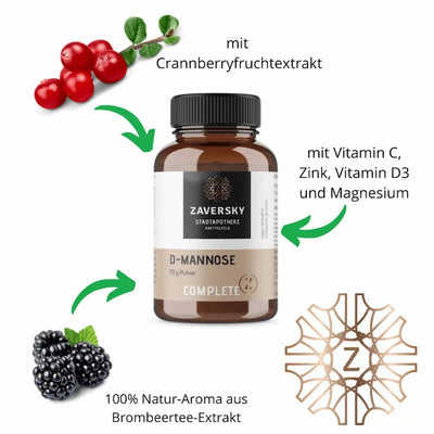 CompleteZ D - Mannose mit Cranberry & Zink - Pulver - Nahrungsergänzung - Apotheke Zaversky