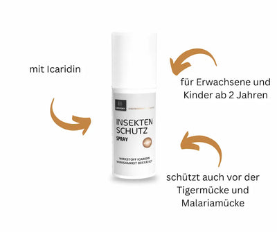 Insektenschutz Spray Forte der Stadtapotheke Zaversky mit Icaridin, für Erwachsene und Kinder ab 2 Jahren, schützt vor Tigermücke und Malariamücke
