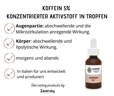 Koffein 5% Konzentrierter Aktivstoff in Tropfen CareZ - Kosmetika - Apotheke Zaversky