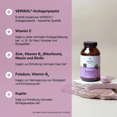 Kollagen "Drink to Go" mit Johannisbeerfruchtpulver - Nahrungsergänzung - Apotheke Zaversky