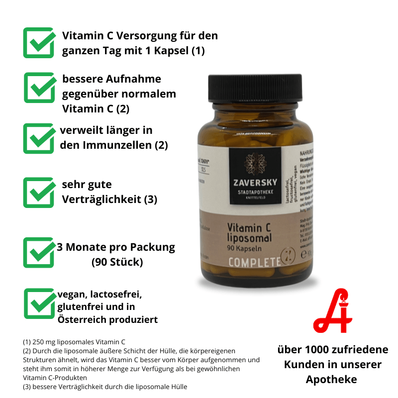 liposomales Vitamin C - die gesunde Basis ihres Immun - & Nervensystems - Nahrungsergänzung - Apotheke Zaversky