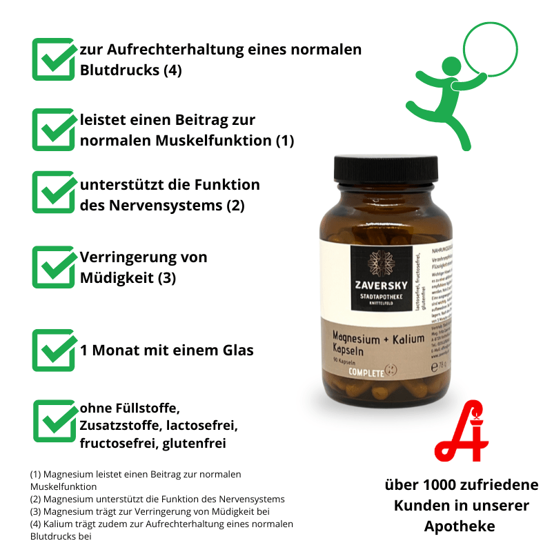 Magnesium+Kalium - Nahrungsergänzung - Apotheke Zaversky