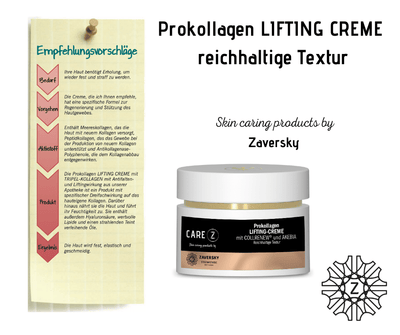 Prokollagen LIFTING CREME mit 3 - fach Wirkung reichhaltige Textur CareZ - Kosmetika - Apotheke Zaversky