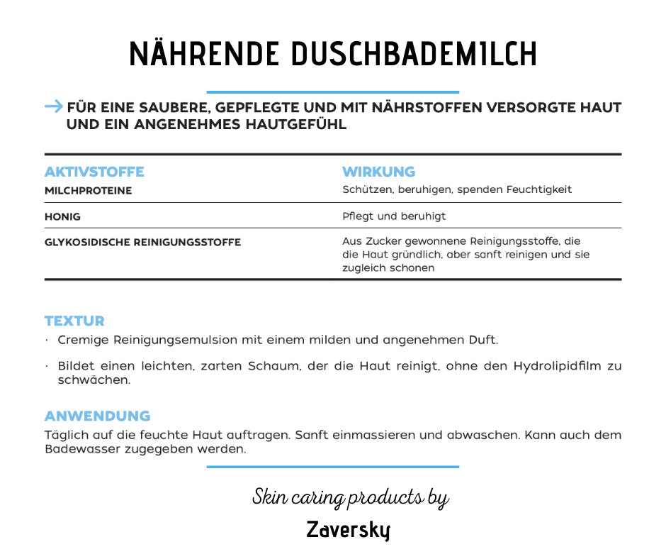 Nährende Duschbademilch CareZ bei Apotheke Zaversky