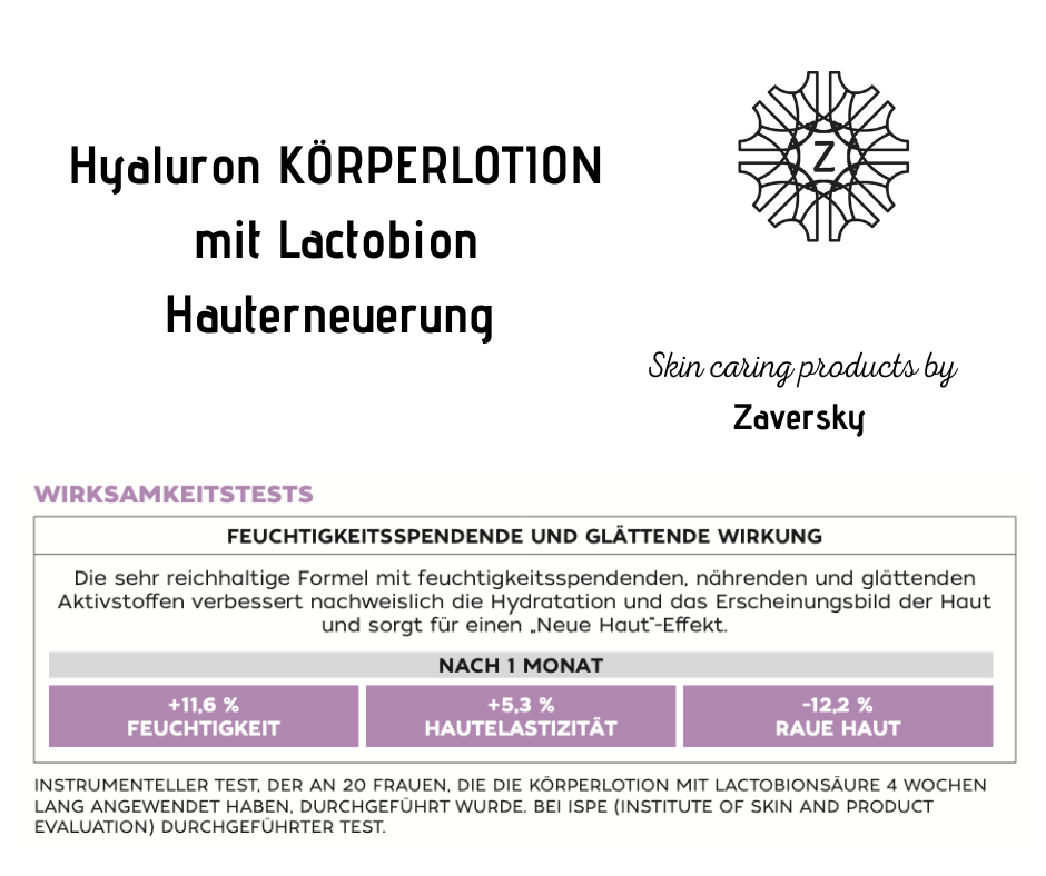 Hyaluron KÖRPERLOTION mit Lactobion - Hauterneuernd, Reichhaltige Textur CareZ bei Apotheke Zaversky