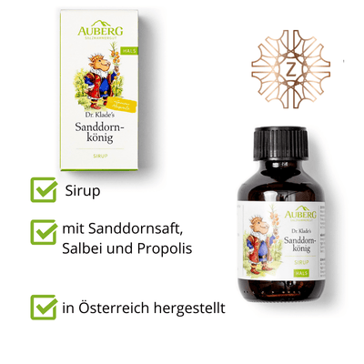 Sanddornkönig - Sirup mit Sanddornsaft und Propolis - Hausapotheke - Apotheke Zaversky